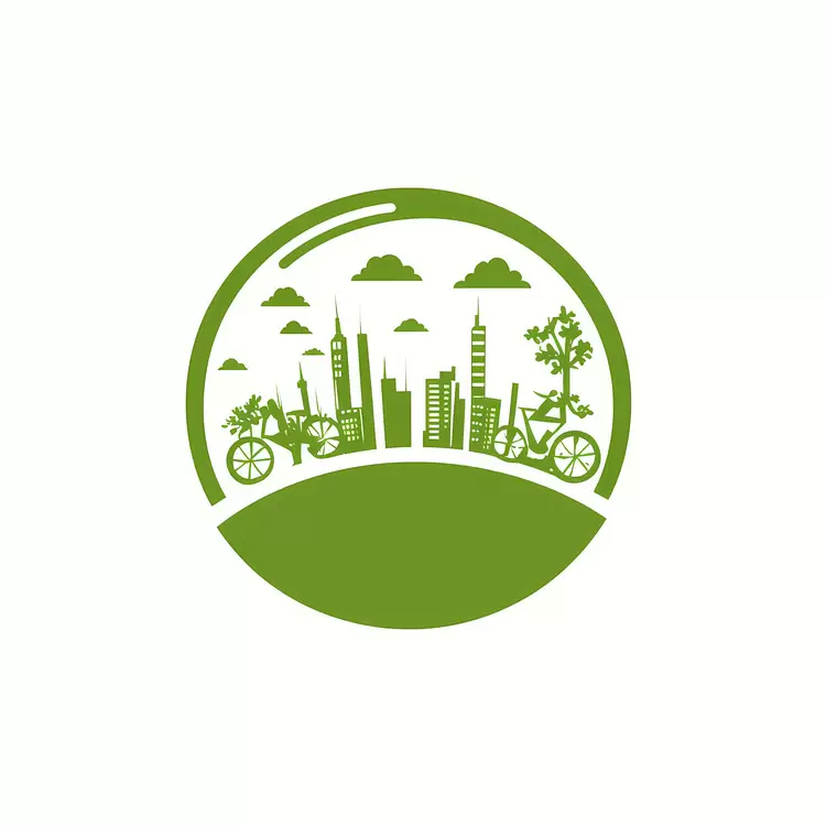 World Carfree Day environmentally conscious green logo recycling sustainability