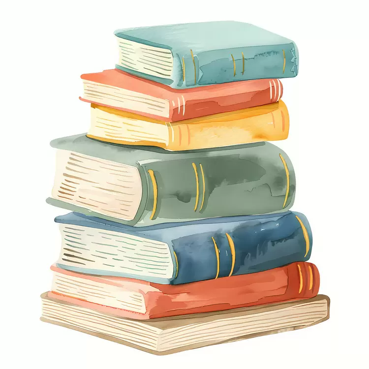 stacked books library literature