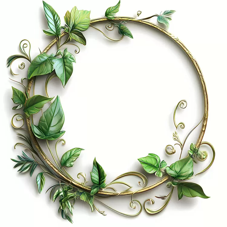 leafy wreath botanical natural vine