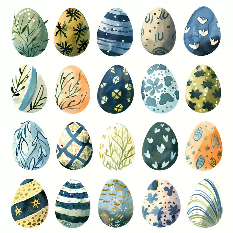 Floral ornaments Flowers and leaves Abstract floral patterns Watercolor illustrations