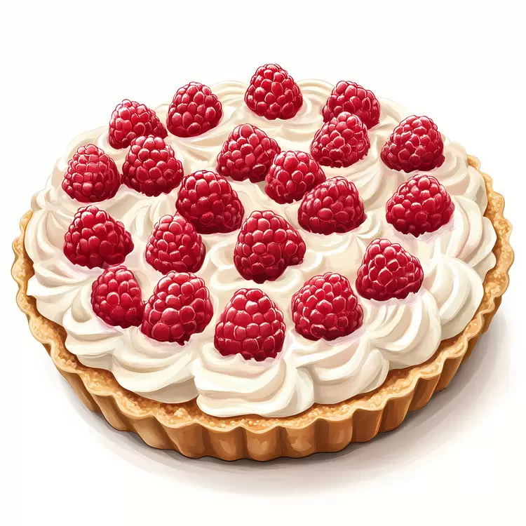 pastry raspberries whipped cream Raspberry Cream Pie with