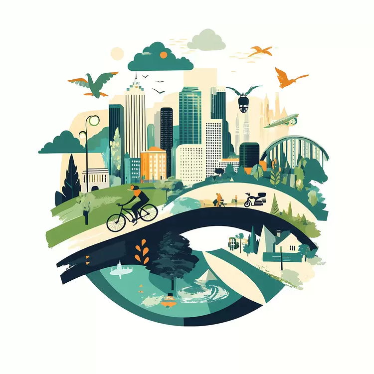 outdoor trees bridges World Carfree Day bicycle