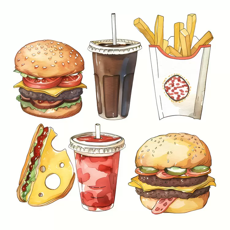 condiments mustard hamburger Fast food drink cup