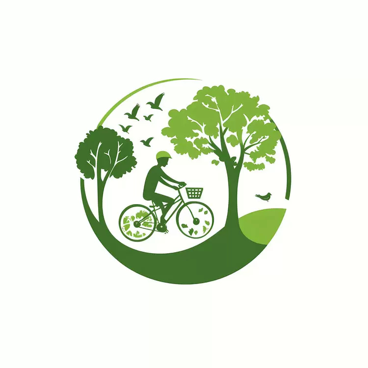 World Carfree Day eco logo design environmental logo bike logo nature logo