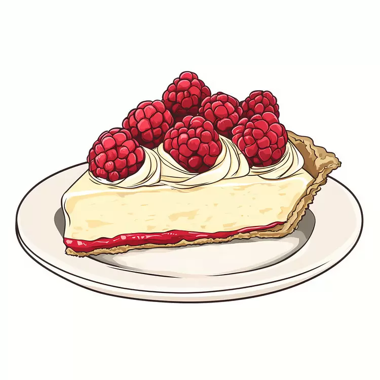 Cake Chocolate sauce Raspberries Raspberry Cream Pie