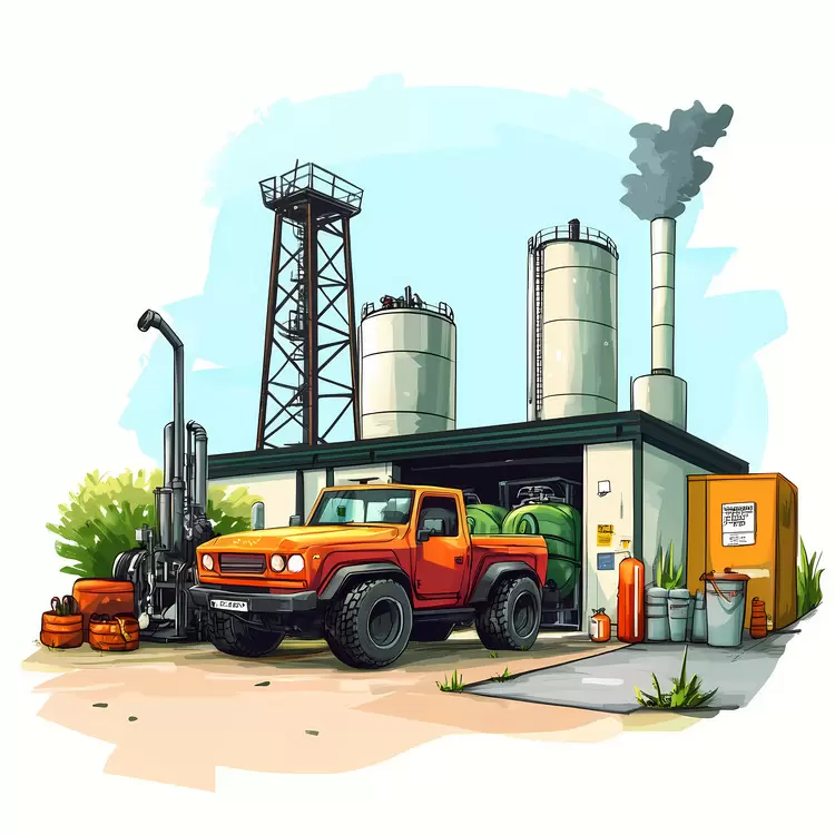 drill site truck drilling rig machinery park industry