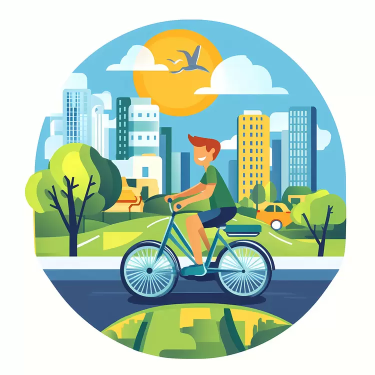 bike cycling commute urban jungle healthy lifestyle