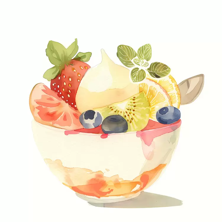 refreshing dessert mouth-watering healthy food visually stunning realistic
