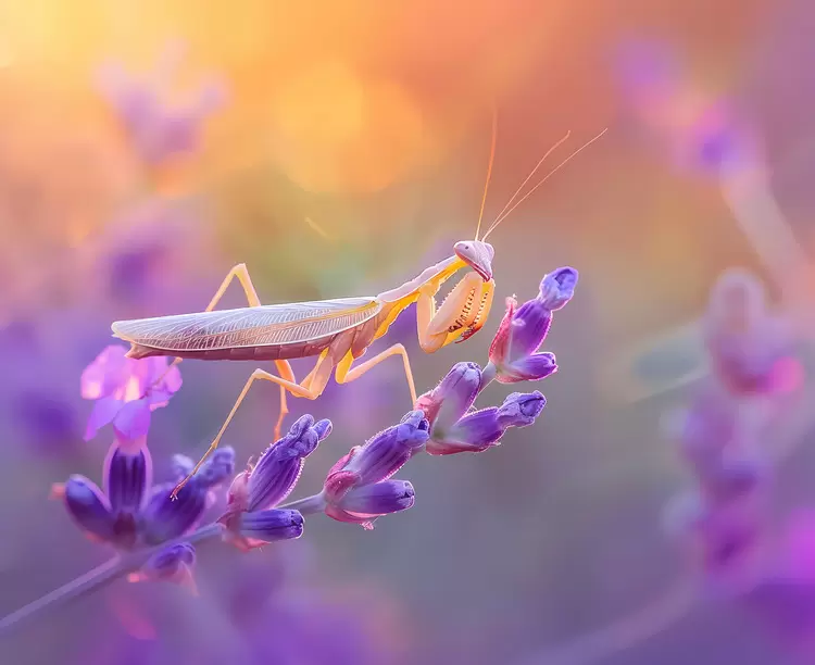 Gentle lighting Flowers Purple Sunset Soft lighting