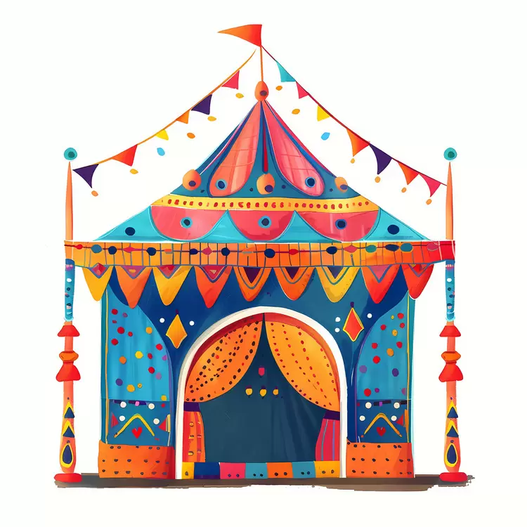 carnival Indian bazaar tent artistic creative decorative