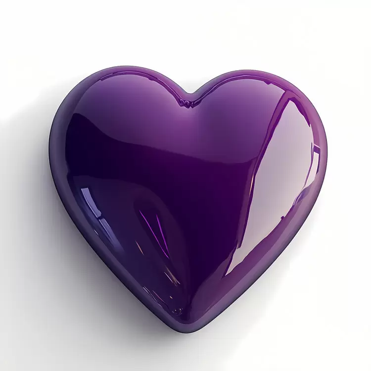 luminous Purple Heart smooth glossy