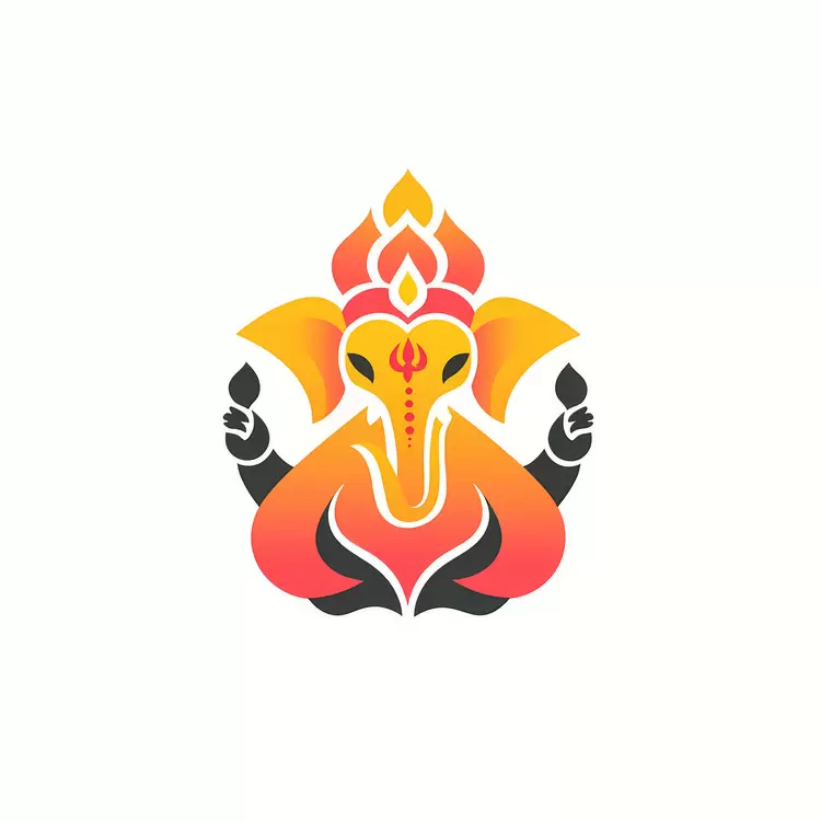 sun floral yellow orange symbol