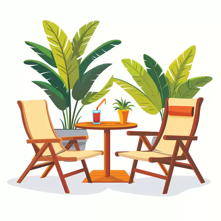 patio decor outdoor setting patio furniture tropical plants relaxation