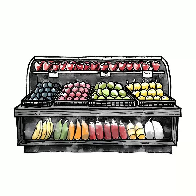 Fresh produce Produce stand Fruit stand Vibrant colors Display of fruits