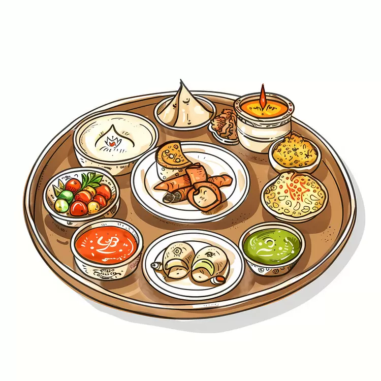 Indian food Rice dishes Desserts Puja Thali Appetizers