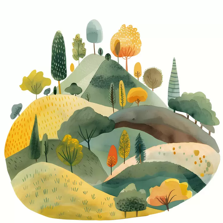 seasonal hills Nature trees landscapes