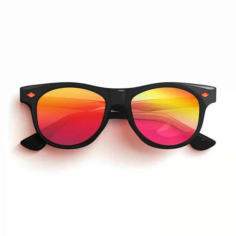 reflective sun protection cool sunglasses shades red