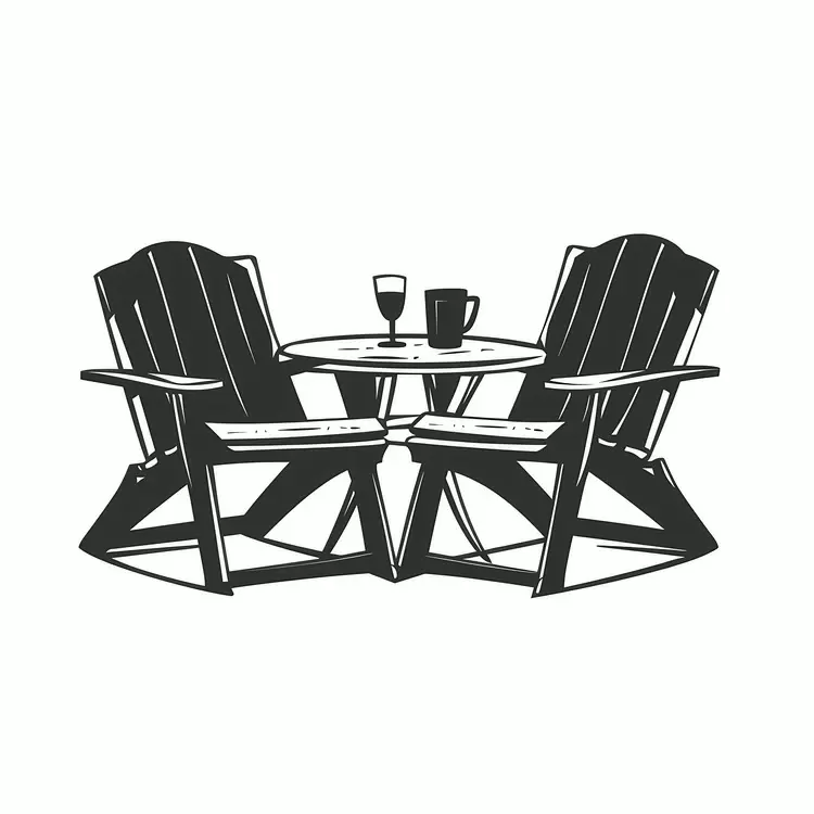 black and white Outdoor Furniture table outdoor seating