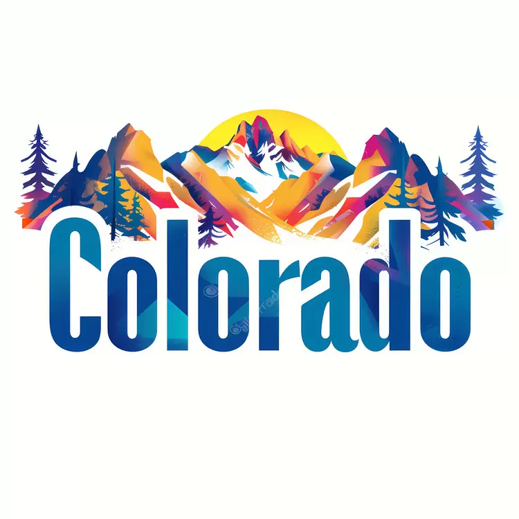 Colorado trees colors sky mountains