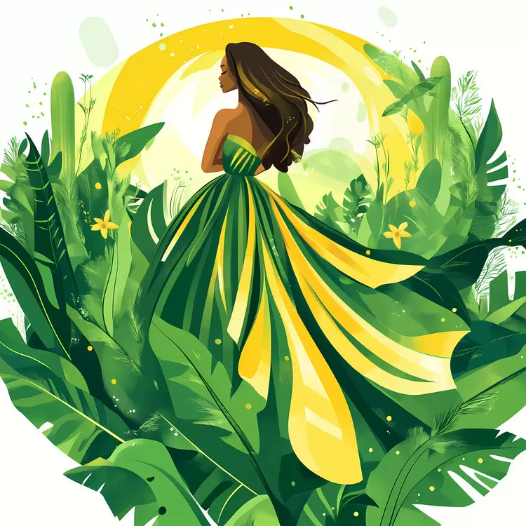 serene tropical green vibrant enchanting