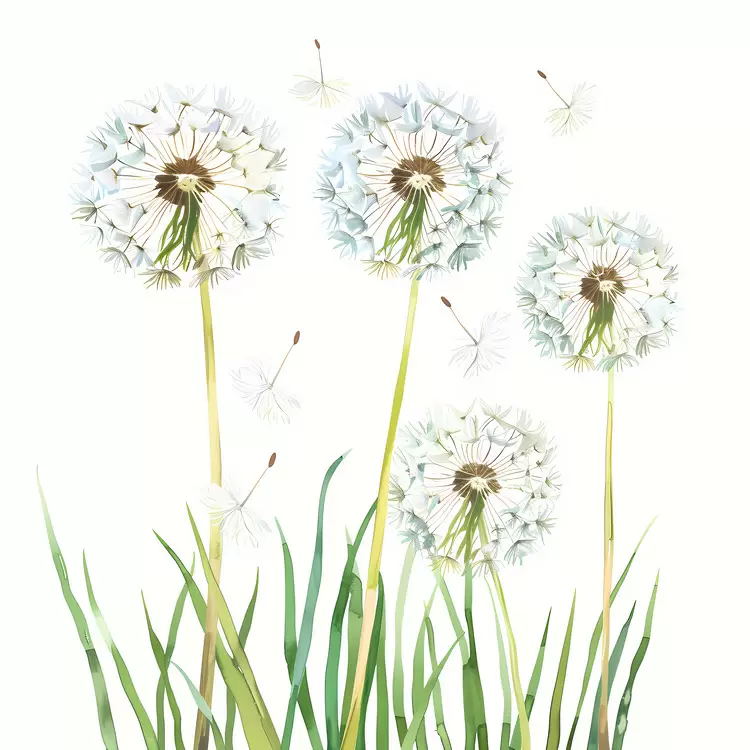 Fragrant Petals Blooming White Watercolor