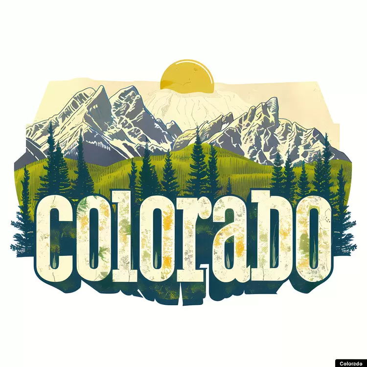Vibrant Colors Trees Colorado Sunset Landscape