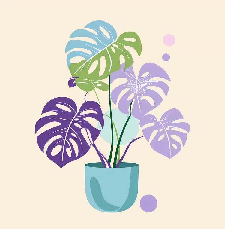 Houseplant Artful design Tropical plant Mottled green leaves Artistic representation