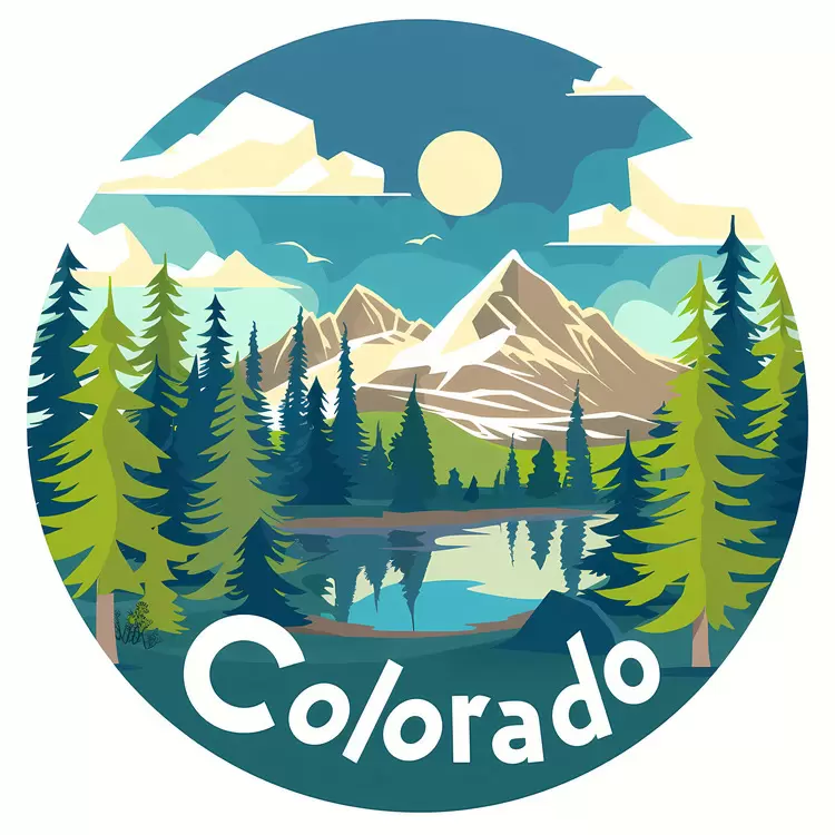 Colorado peaceful nature forest sunset lake