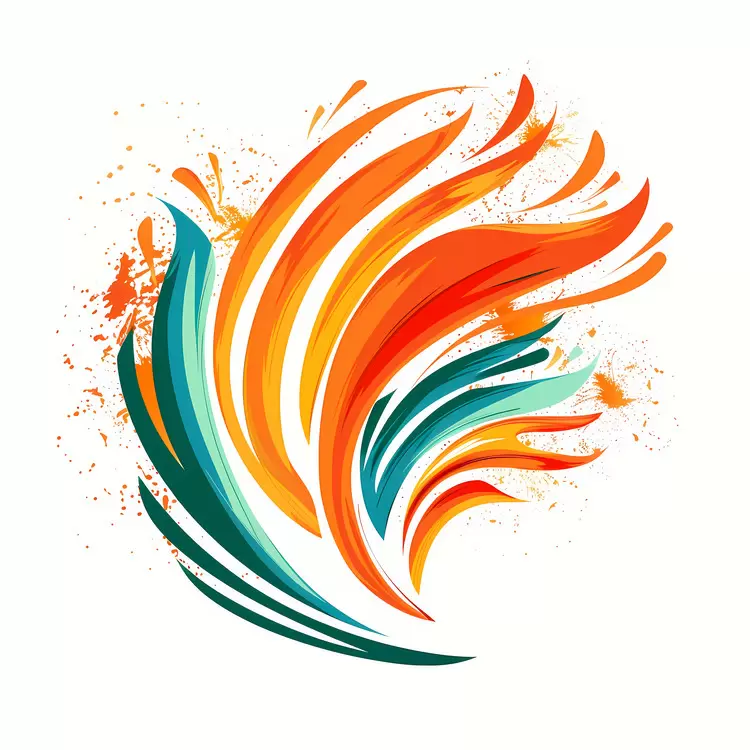 Swirl Dynamic Indian Independence Day Flower Wavy