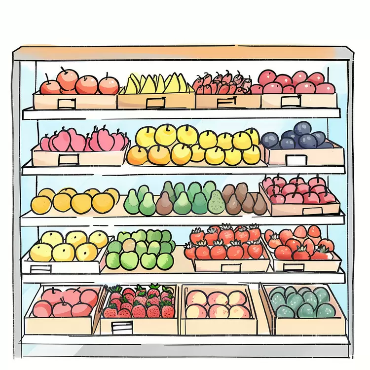 Supermarket Display case Fruit Shopping Grocery store