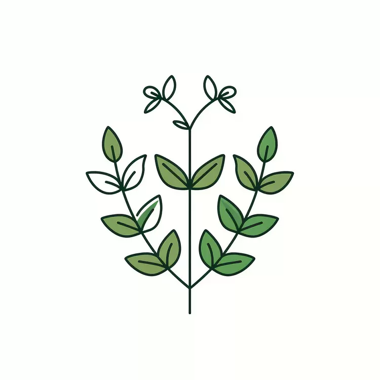 nature design green leaves illustration style linear art Please answer my questions