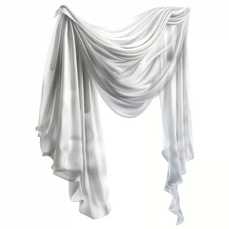 Scarf Drape White Fabric Textile