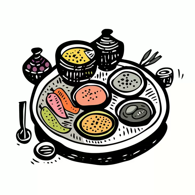 spoonful Puja Thali plate utensil