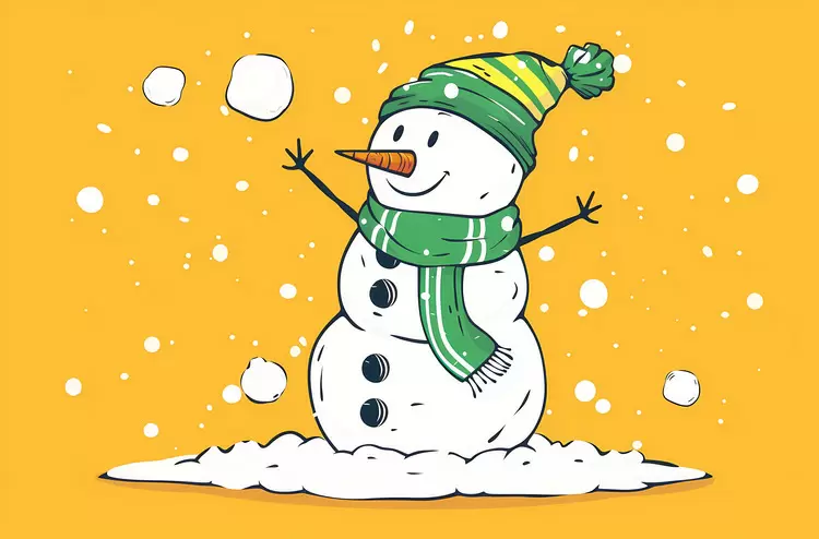 Lively Winter Whimsical Funny Striped