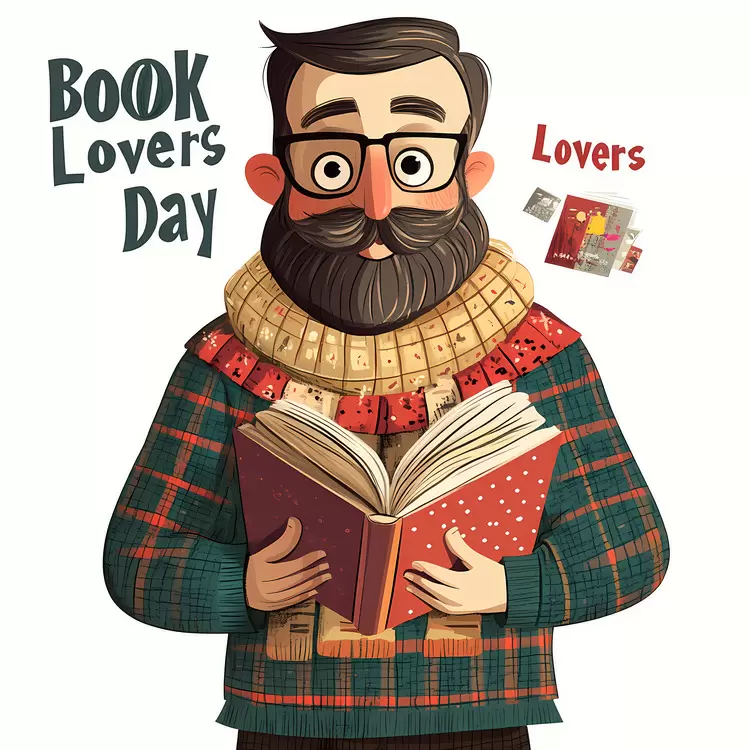 Vintage style Artwork Book Lovers Day Comic strip