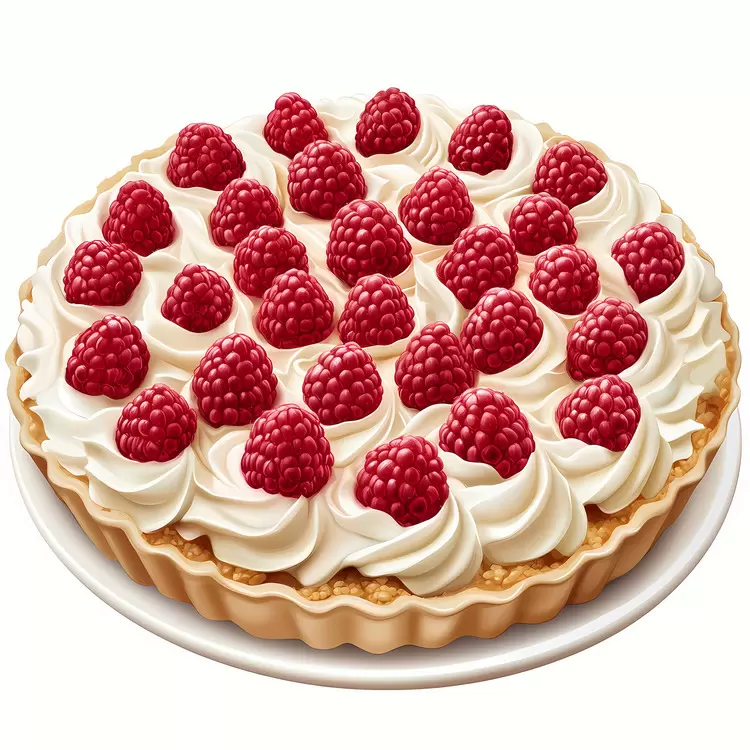 Raspberry Cream Pie Delicious Appetizing Scrumptious