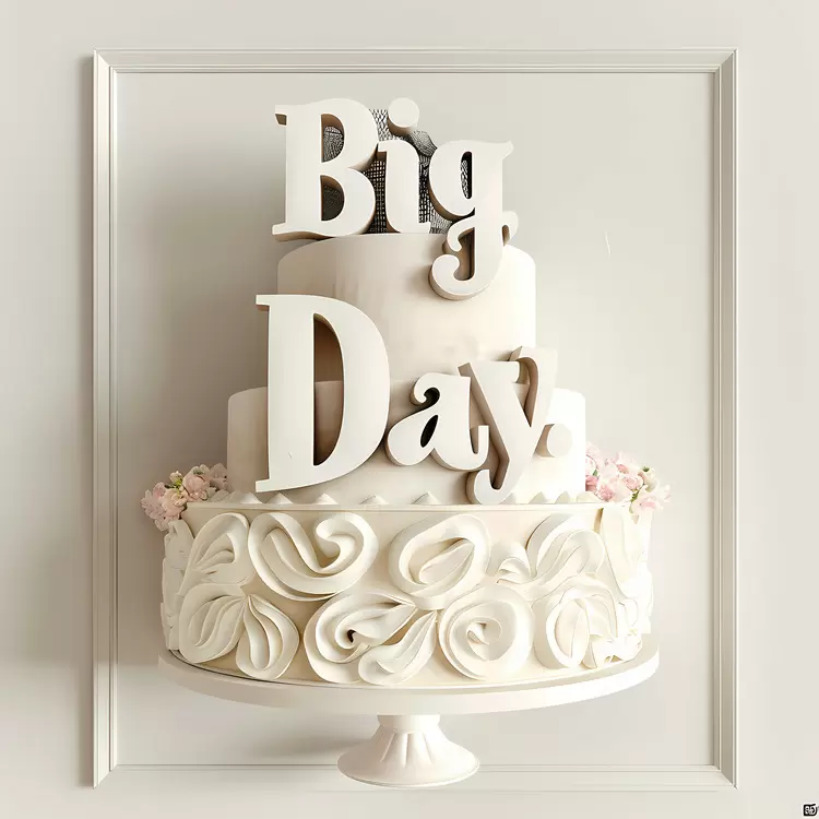 swirl icing white floral decorated