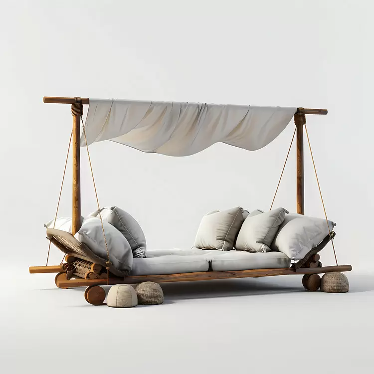 Cushioned seat Outdoor Furniture Hanging bed Recycled wooden furniture Outdoor hanging chair
