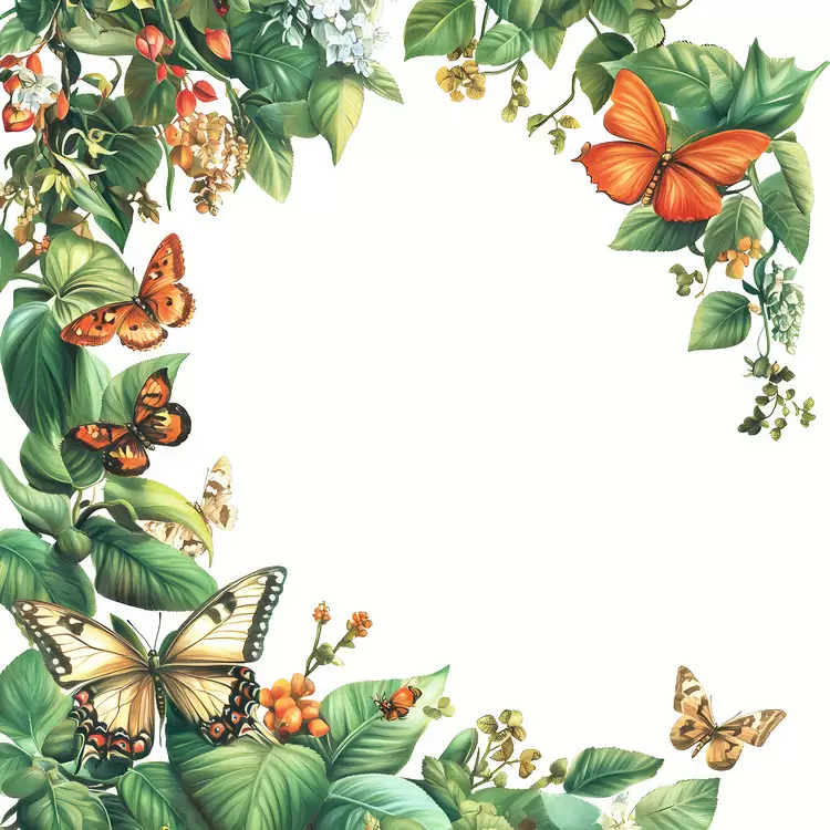 butterfly butterflies in the jungle vibrant colors flowers leaves