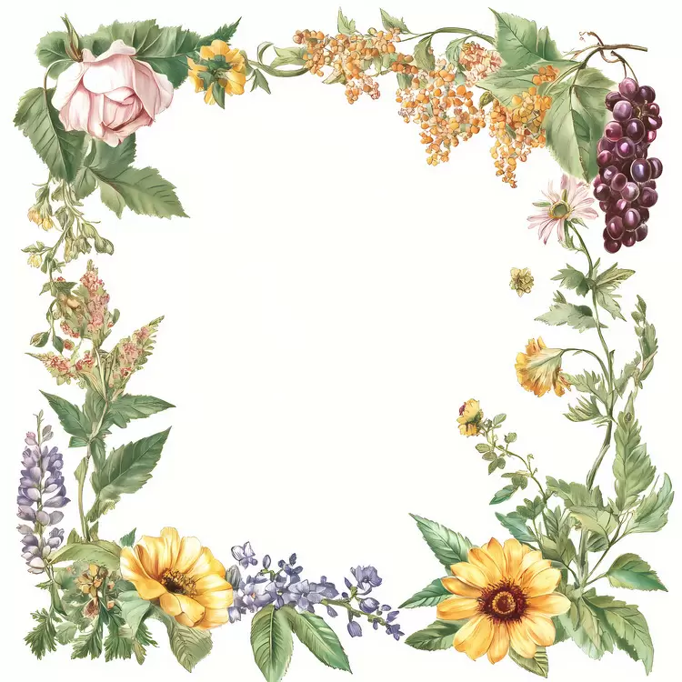 blooms stems frame garden August