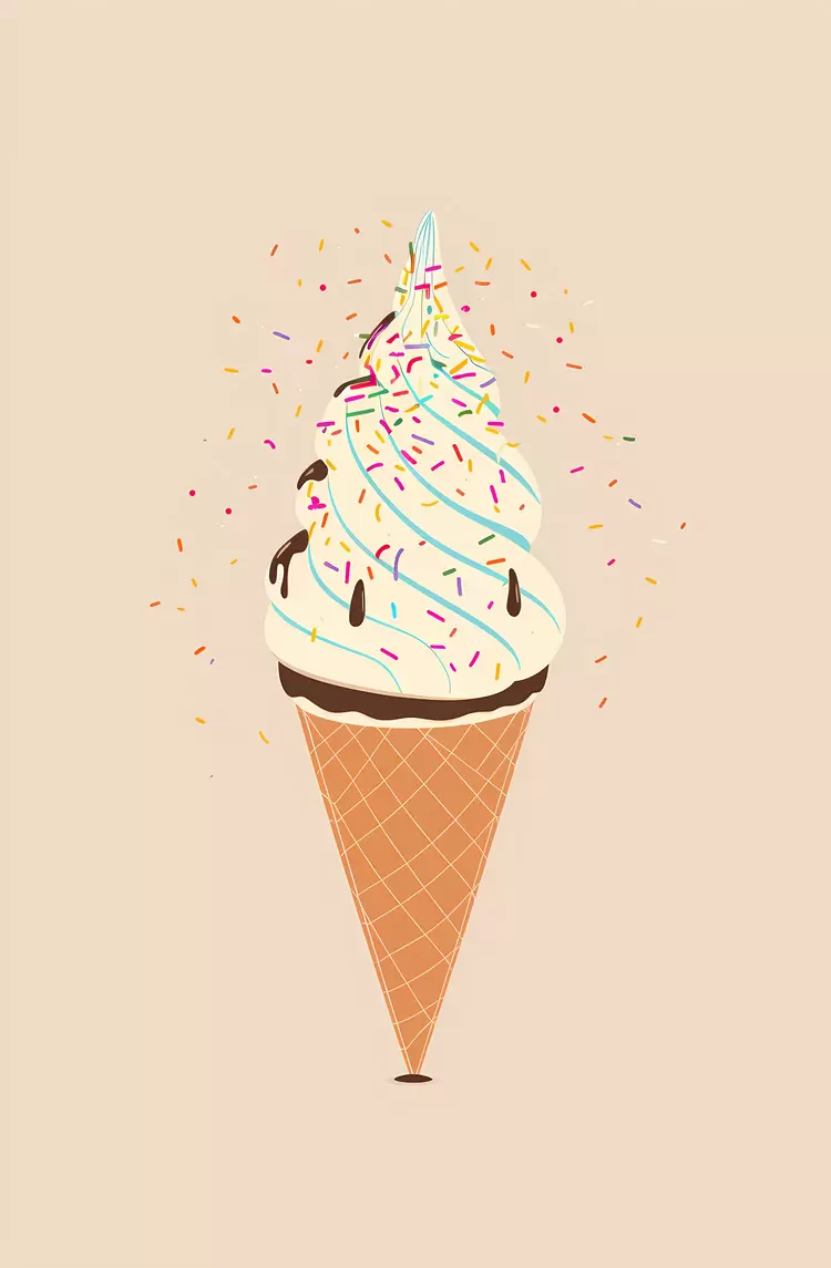 Cones ice cream cone Whipped Cream Sweet