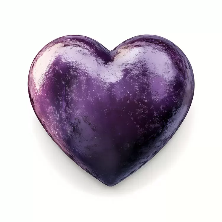 abstract Purple Heart shiny round