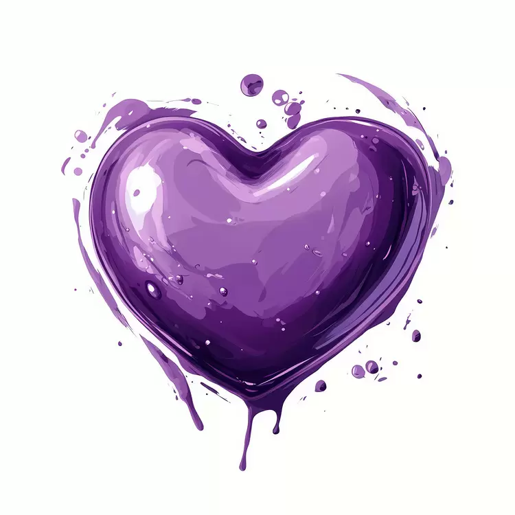 paint splashes emotional symbol love valentine's day
