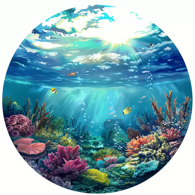 marine life fish colorful coral reef water