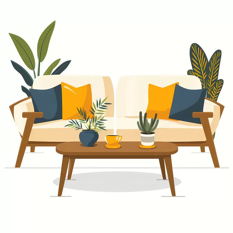 couch Furniture coffee table plant decorations home design