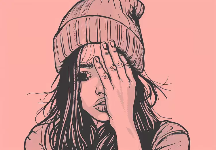 Psychological Theme Tears Emotional Expression Portrait Soft Art