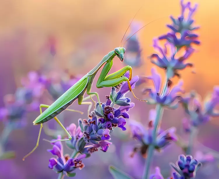 blooms plants nature praying mantis