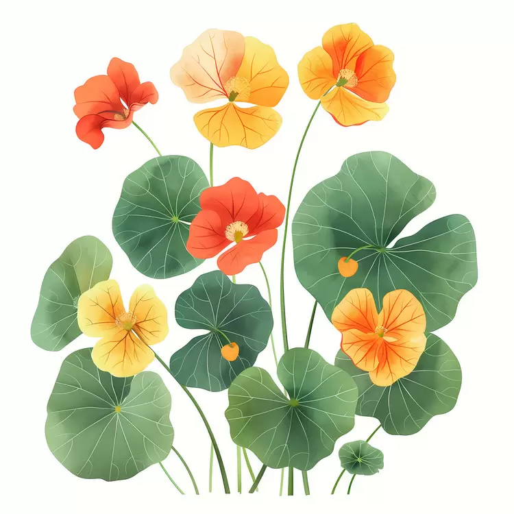 Artistic style Flower bouquet Ornamental flower Garden illustration Colorful leaves