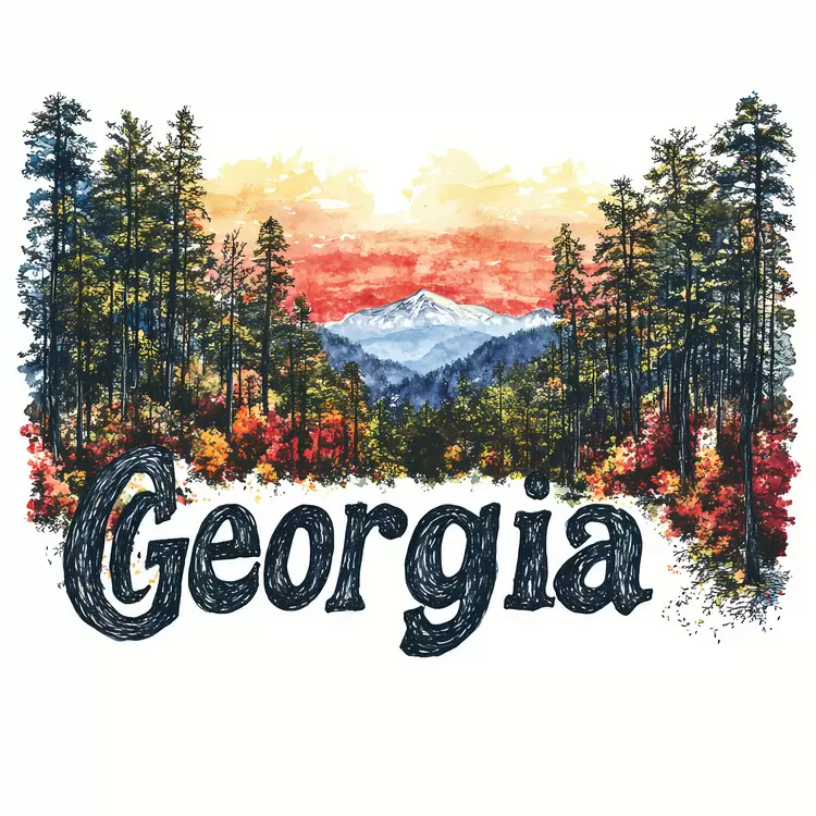 Forest Fall Colors Mountainscape Autumn