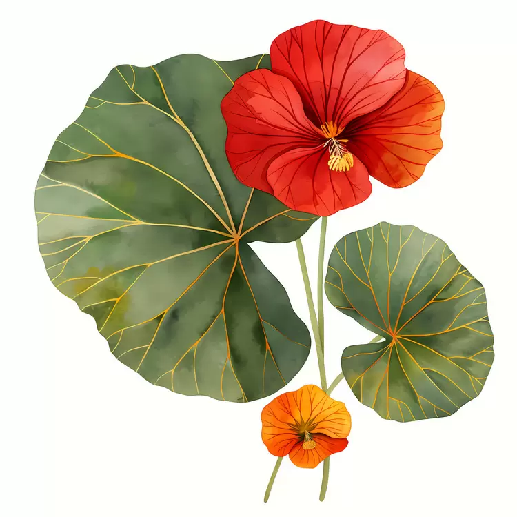 Colorful Watercolor Nature Botanical Floral
